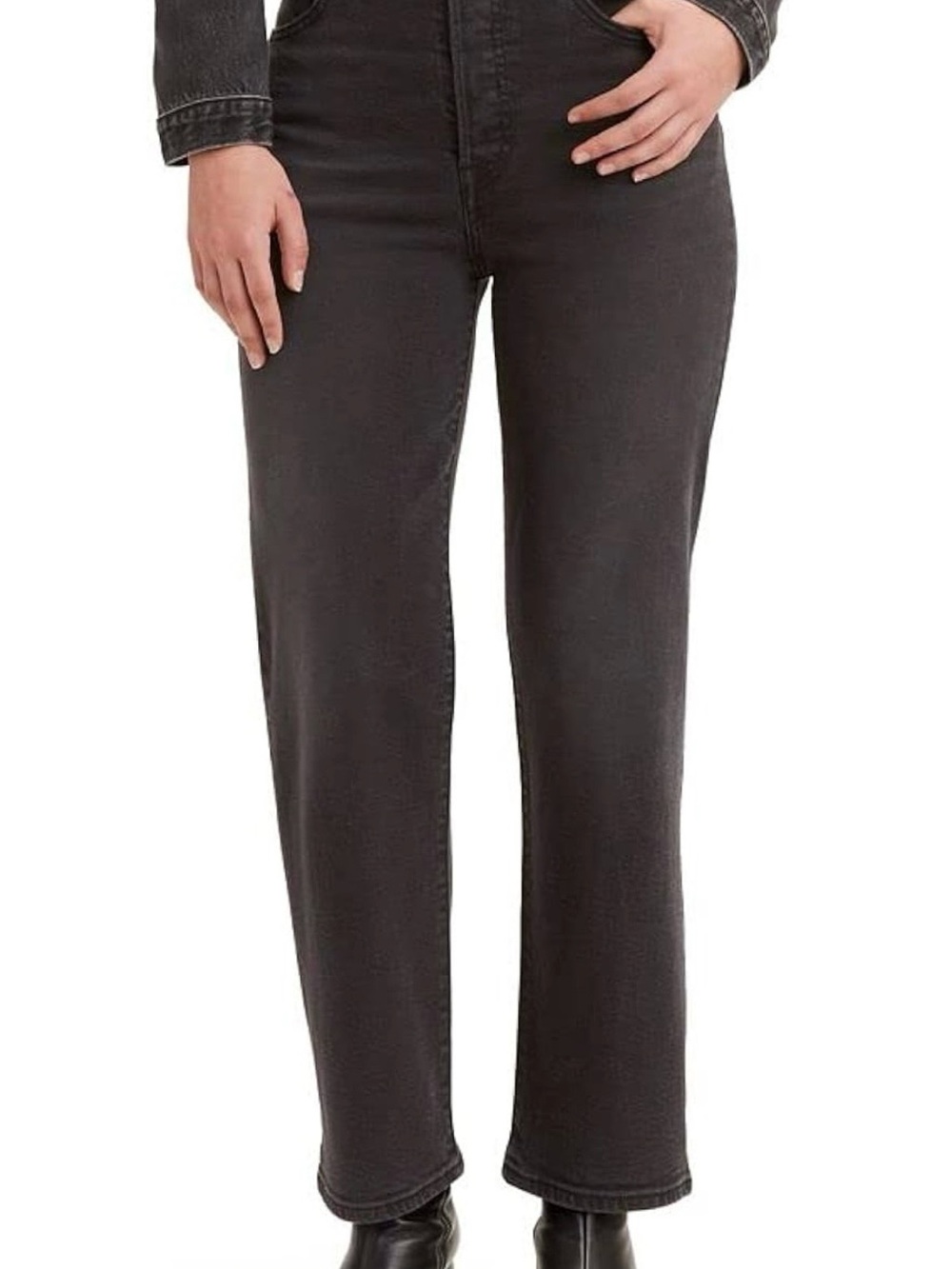 Levi's Women's Dark Charcoal Straight-Leg Jeans